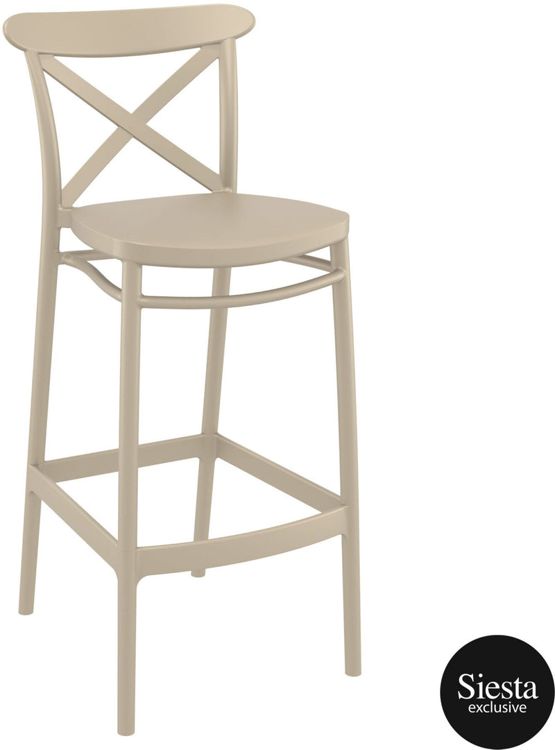 Sky Bar Table 3 Piece Set with Cross 75 Barstools