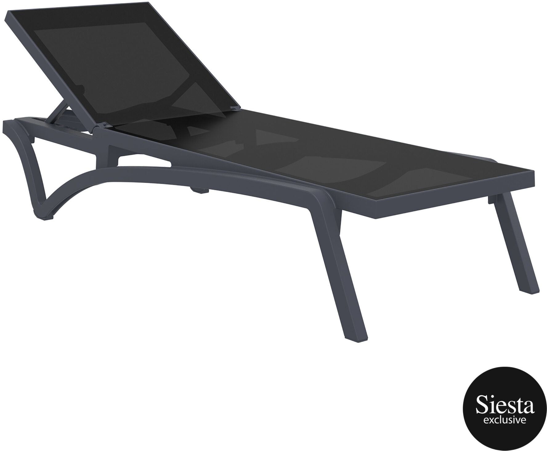 2 Piece Pacific Sun Lounger with Ocean Side Table Set