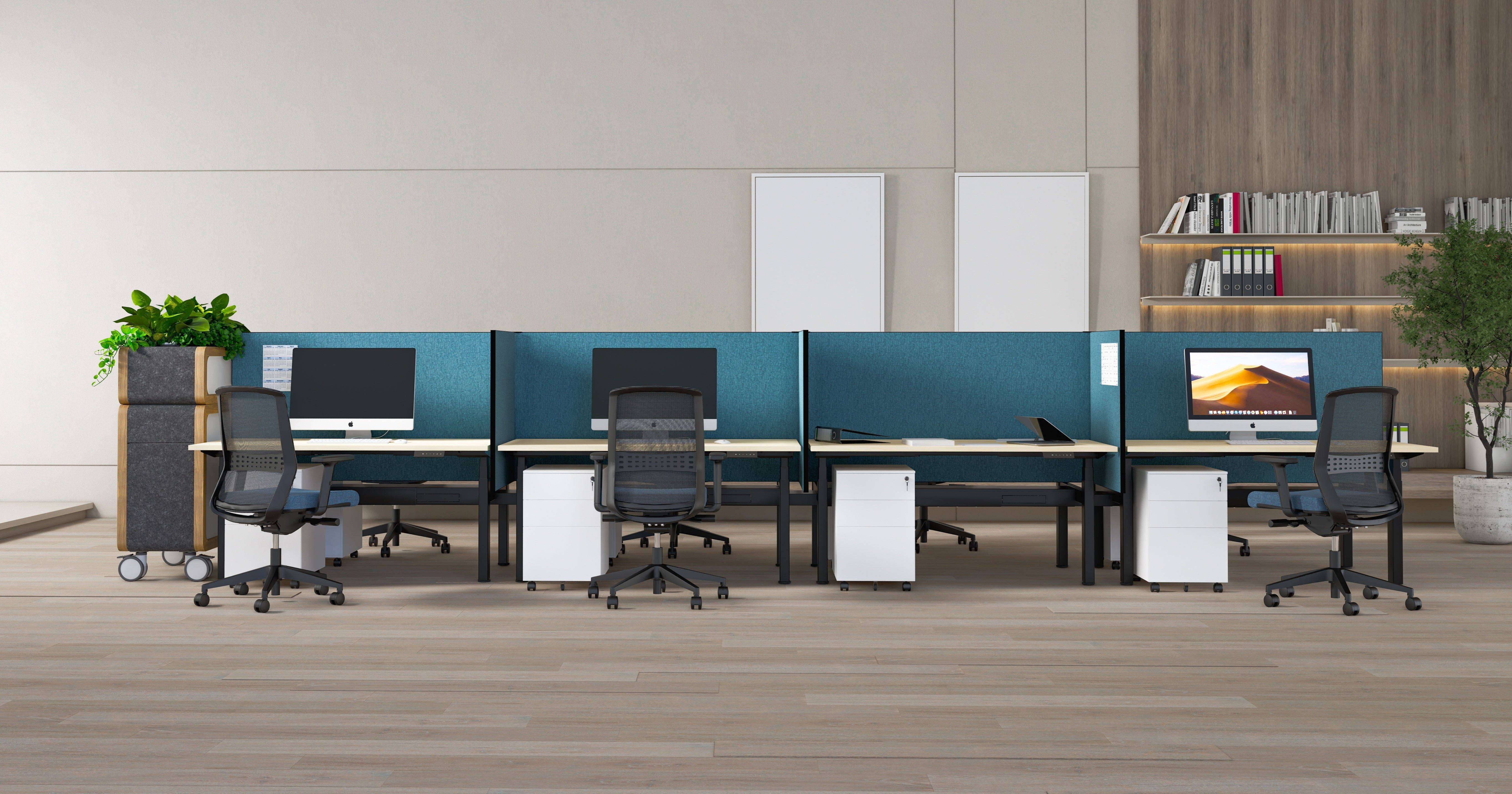 Montana Electrical Desks - with Elite25 Screens (All Colours)