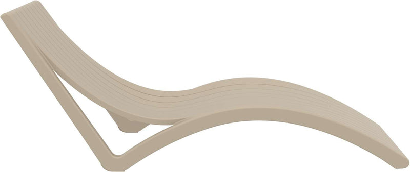 Slim Sunlounger with Cushion