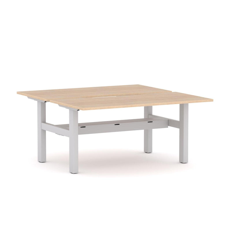 Agile Fixed Rectangle 2-Person Double-sided Desk Workstation