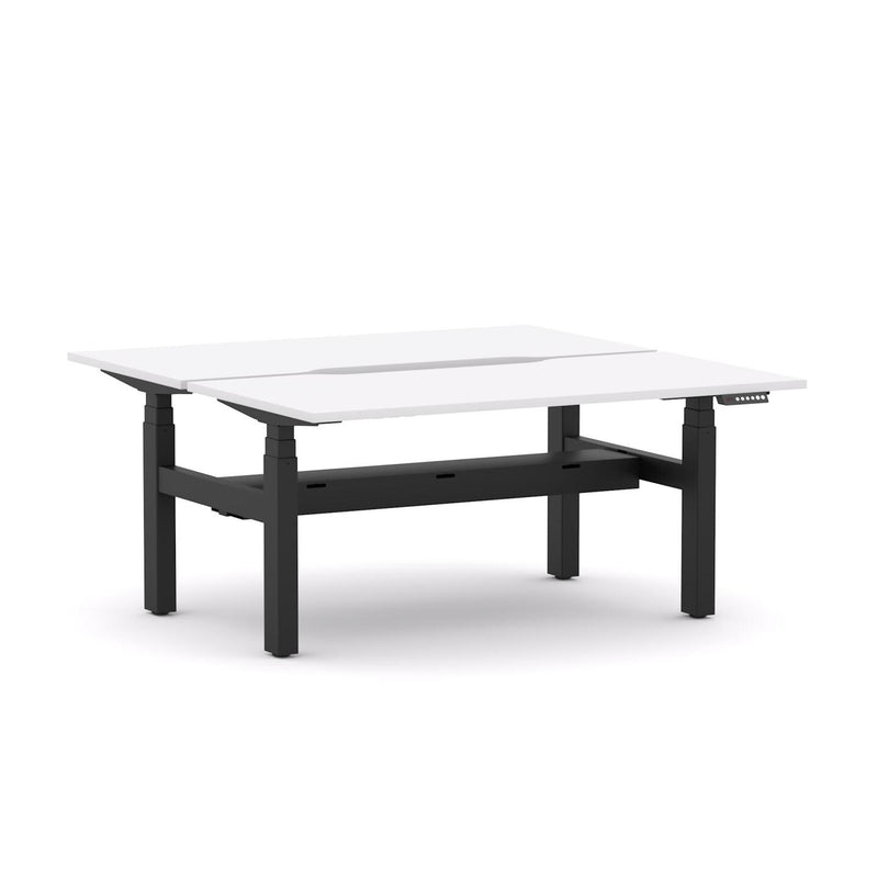 AgileMotion+ 3C/2M Electric Rectangle 2-Person Double-sided Desk Workstation