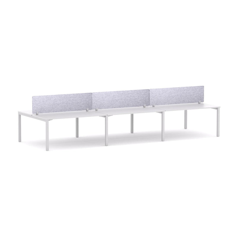Axis 6 User Double-Sided Desks, 50x50mm Square Leg Design. Includes: AcoustiQ Screen