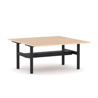 Agile Fixed Round 2-Person Double-sided Desk Workstation