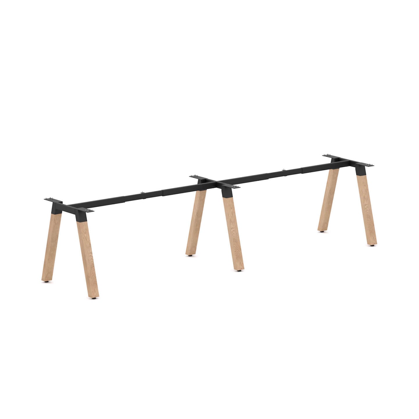 Plantation 2-Person Single-sided Desk Workstation Frame Only