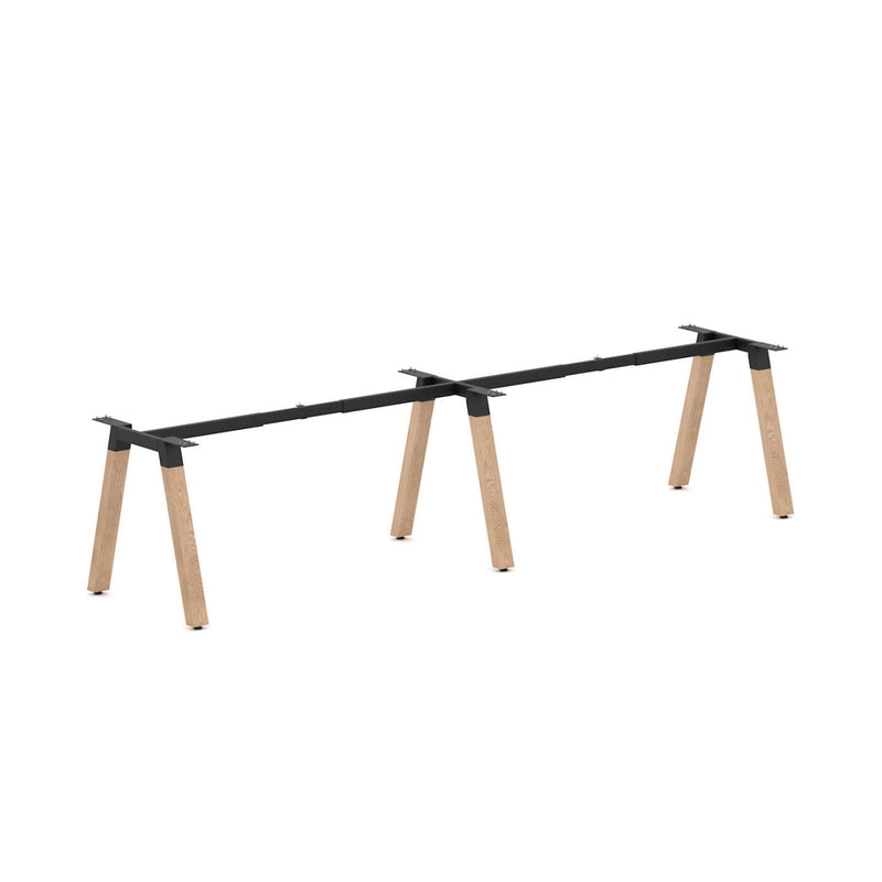 Plantation 2-Person Single-sided Desk Workstation Frame Only