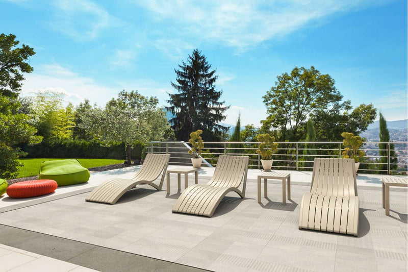 Slim Sunlounger with Cushion
