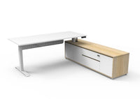 Boost Electric Height Adjustable - Executive Desk With Cabinet