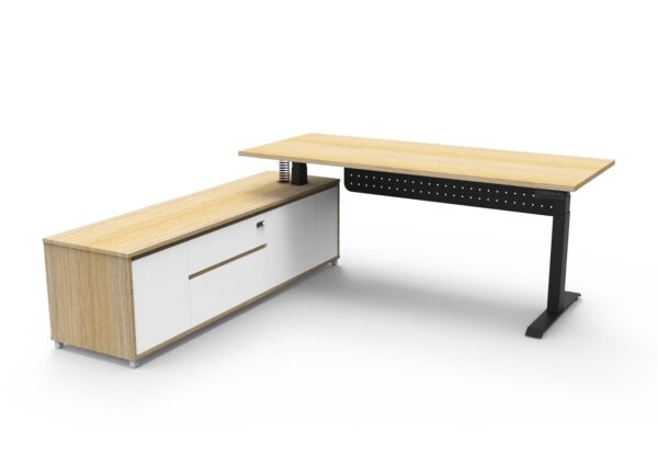Boost Electric Height Adjustable - Executive Desk With Cabinet