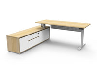 Boost Electric Height Adjustable - Executive Desk With Cabinet