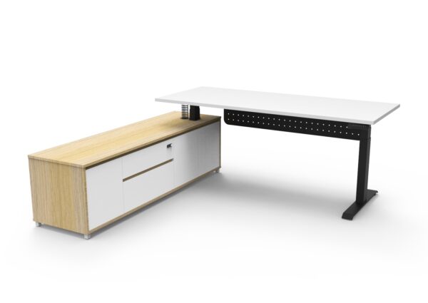 Boost Electric Height Adjustable - Executive Desk With Cabinet