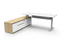 Boost Electric Height Adjustable - Executive Desk With Cabinet