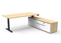 Boost Electric Height Adjustable - Executive Desk With Cabinet