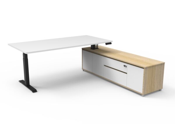 Boost Electric Height Adjustable - Executive Desk With Cabinet