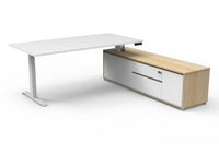 Boost Electric Height Adjustable - Executive Desk With Cabinet