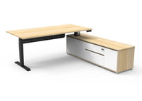 Boost Electric Height Adjustable - Executive Desk With Cabinet