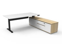 Boost Electric Height Adjustable - Executive Desk With Cabinet