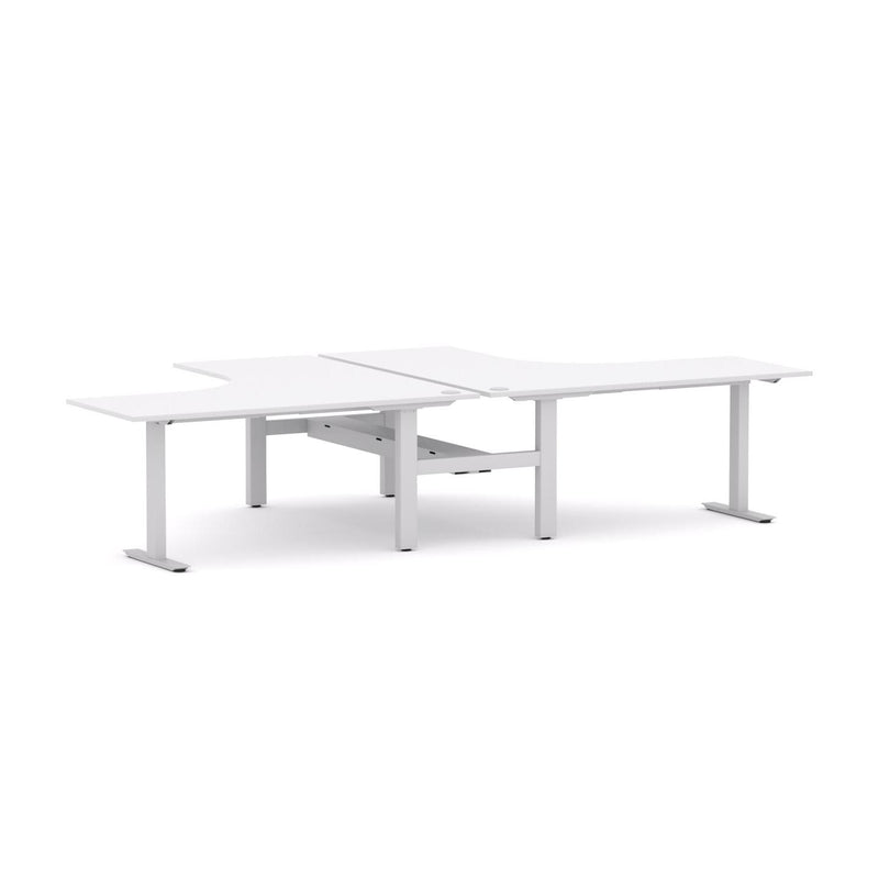 Agile Fixed Rectangle 2-Person 90° Workstation