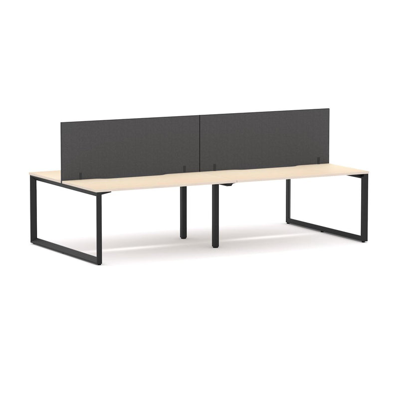 Anvil 4-Person Double-sided Desk Workstation Includes: Edge25 Screen