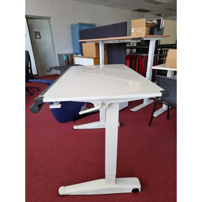 Versarise Height Adjustable Drafting Table  Pneumatic Flip Top Table