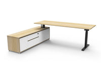 Boost Electric Height Adjustable - Executive Desk With Cabinet