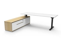 Boost Electric Height Adjustable - Executive Desk With Cabinet