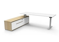 Boost Electric Height Adjustable - Executive Desk With Cabinet