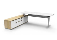 Boost Electric Height Adjustable - Executive Desk With Cabinet