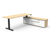 Boost Electric Height Adjustable - Executive Desk With Cabinet
