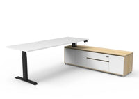 Boost Electric Height Adjustable - Executive Desk With Cabinet
