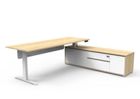 Boost Electric Height Adjustable - Executive Desk With Cabinet