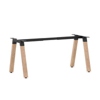 Plantation Straight Workstation Oak Frame Only