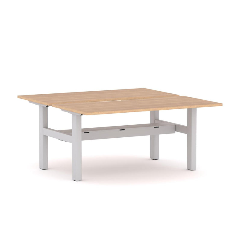 Agile Fixed Rectangle 2-Person Double-sided Desk Workstation