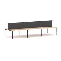 Axis 6 User Double-Sided Desks, 50x50mm Square Leg Design. Includes: Edge25 Screens