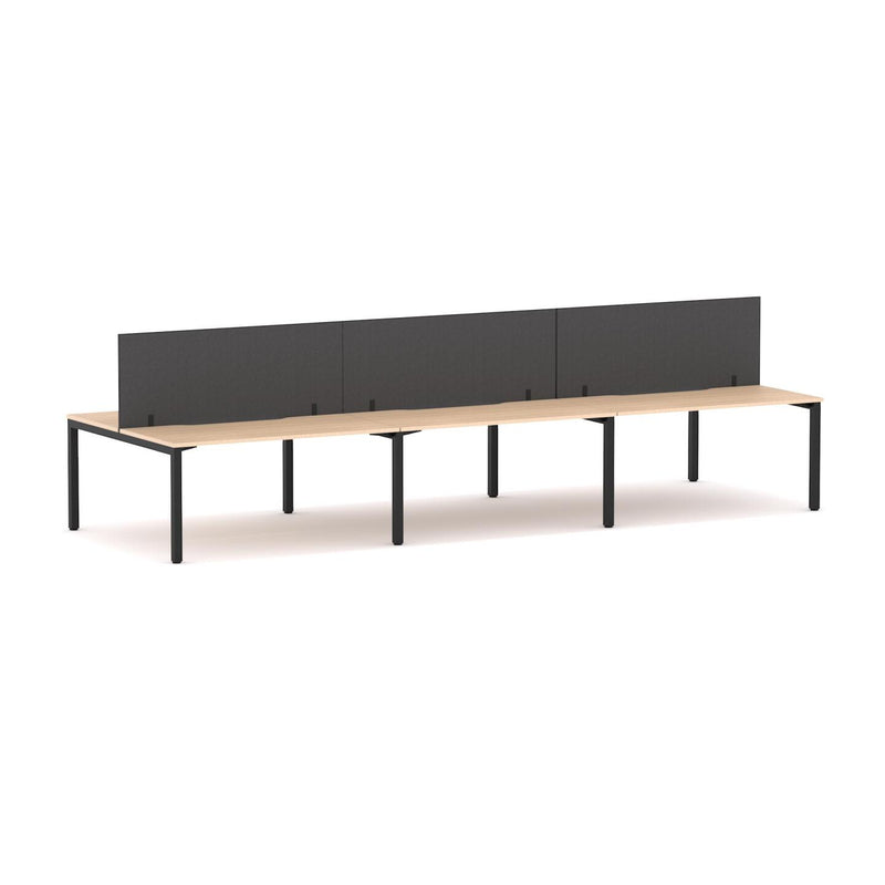 Axis 6 User Double-Sided Desks, 50x50mm Square Leg Design. Includes: Edge25 Screens