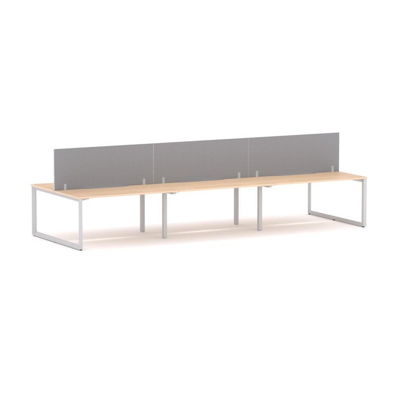 Anvil 6-Person Double-sided Desk Workstation Includes: Edge25 Screen