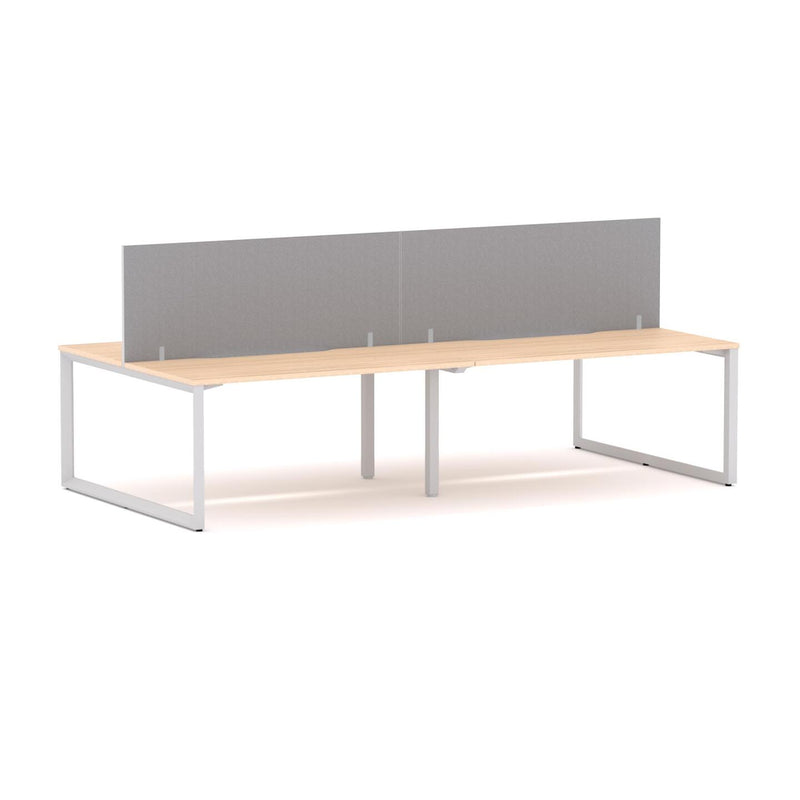 Anvil 4-Person Double-sided Desk Workstation Includes: Edge25 Screen