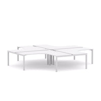 Axis 4-Person 90Deg Workstation (Plus-Layout)