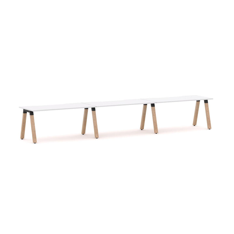 Plantation 3-Person Single-sided Desk Workstation