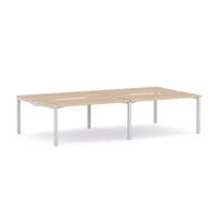 Axis Stretch 4-Person Double-sided Desk Workstation