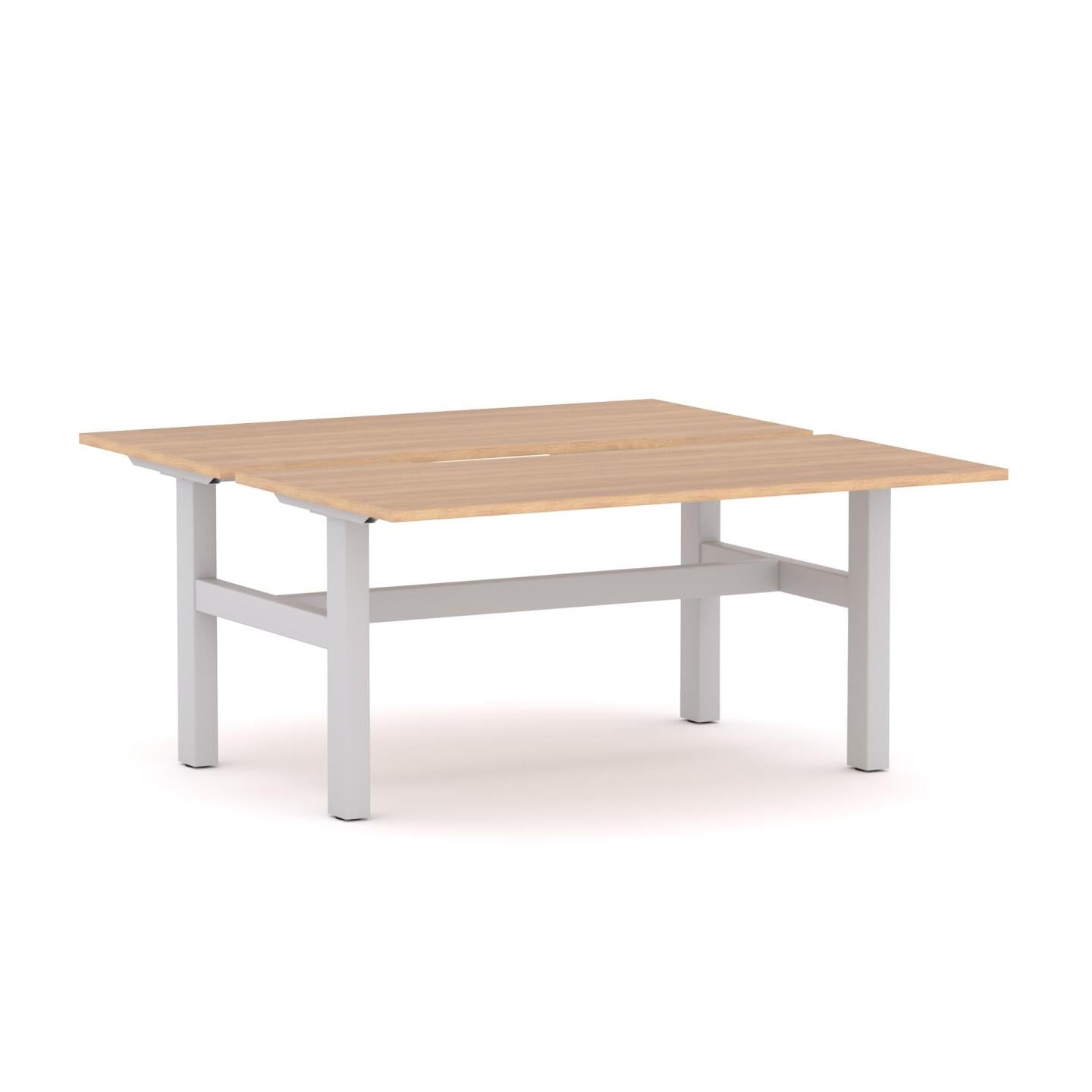 Agile Fixed Rectangle 2-Person Double-sided Desk Workstation