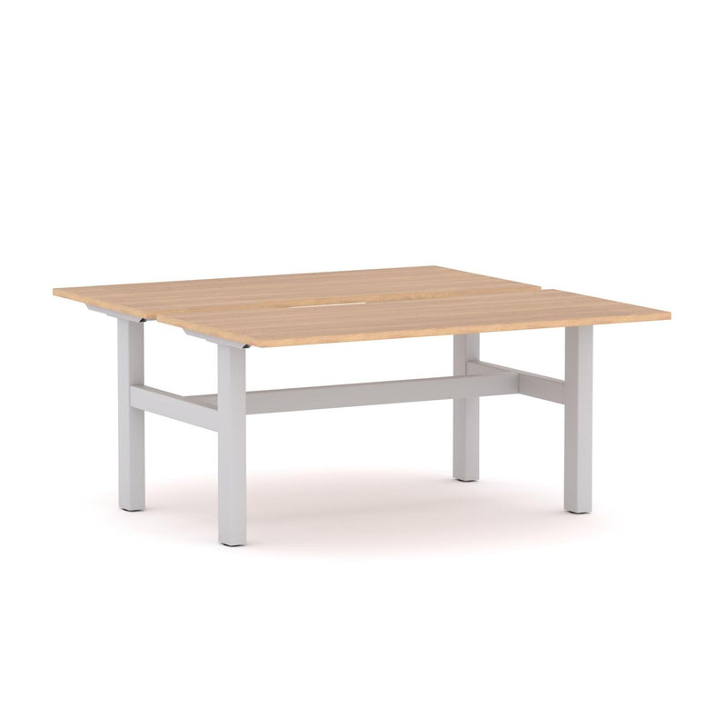 Agile Fixed Rectangle 2-Person Double-sided Desk Workstation