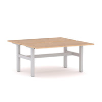 Agile Fixed Rectangle 2-Person Double-sided Desk Workstation