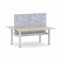 Klass Fixed 2-Person Double-sided Desk Workstation with AcoustiQ Screen