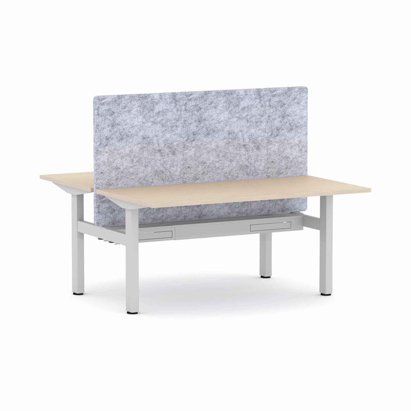 Klass Fixed 2-Person Double-sided Desk Workstation with AcoustiQ Screen