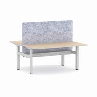 Klass Fixed 2-Person Double-sided Desk Workstation with AcoustiQ Screen