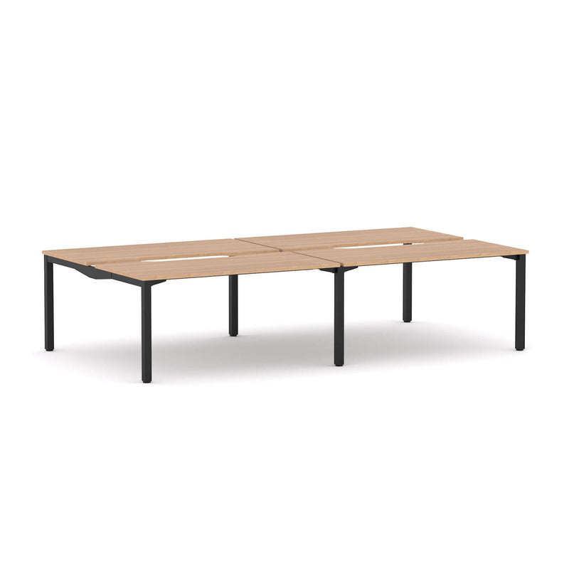 Axis Stretch 4-Person Double-sided Desk Workstation