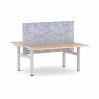 Klass Fixed 2-Person Double-sided Desk Workstation with AcoustiQ Screen