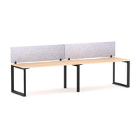 Anvil 2 User Single-Sided Desks, 50x50mm Triangular Loop Leg Design. Includes: AcoustiQ Screen