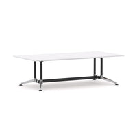 Modulus Boardroom Table Single Span, Twin Post Collar LegPoles withAlloy Feet